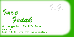 imre fedak business card